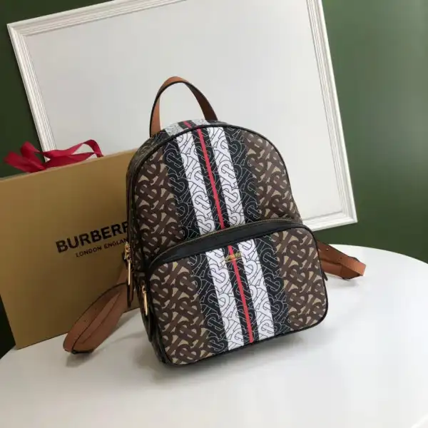 Frstbag ru BURBERRY TMONOGRAM STRIPE PRINT E-CANVAS BACKPACK