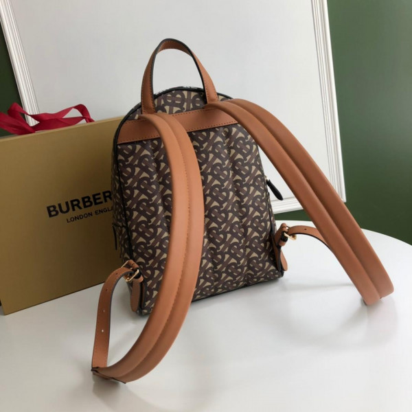 HOT SALE BURBERRY TMONOGRAM STRIPE PRINT E-CANVAS BACKPACK