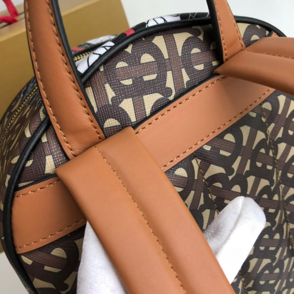 HOT SALE BURBERRY TMONOGRAM STRIPE PRINT E-CANVAS BACKPACK