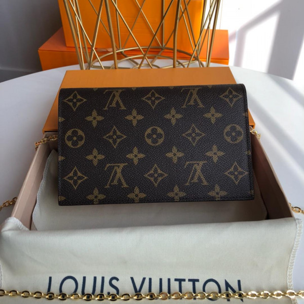 HOT SALE LOUIS VUITTON FLORE CHAIN WALLET