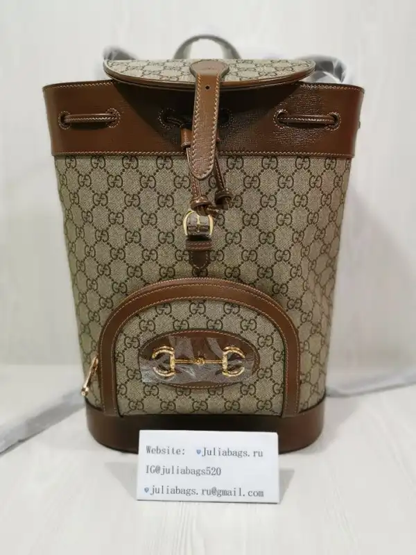 First bag ru GUCCI 1955 Horsebit backpack