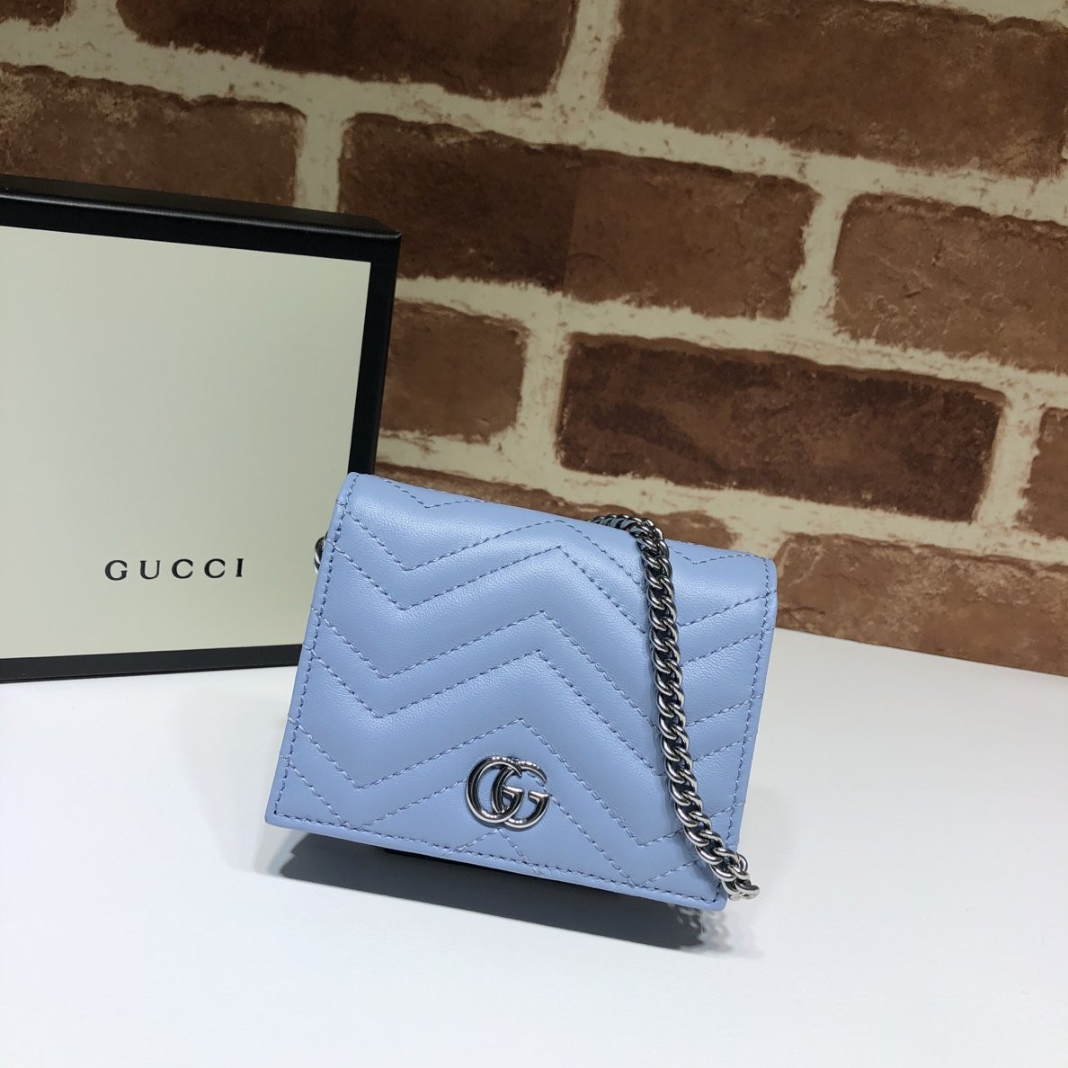 HOT SALE GUCCI GG Marmont chain wallet