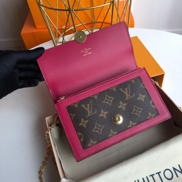 HOT SALE LOUIS VUITTON FLORE CHAIN WALLET