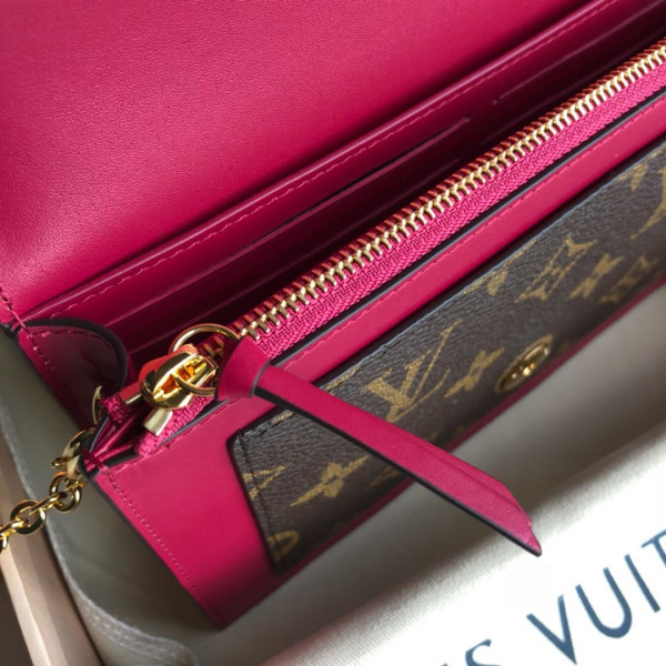 HOT SALE LOUIS VUITTON FLORE CHAIN WALLET