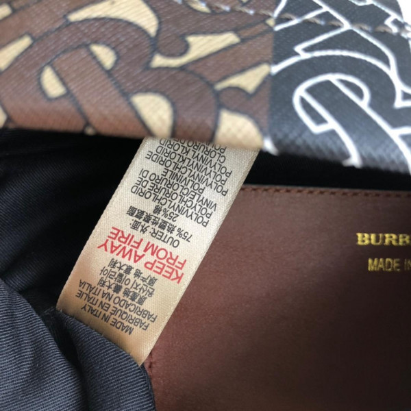 HOT SALE BURBERRY TMONOGRAM STRIPE PRINT E-CANVAS BUM BAG