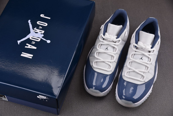 HOT SALE AIR JORDAN 11 LOW RETRO WHITE MIDNIGHT NAVY | FV5104-104