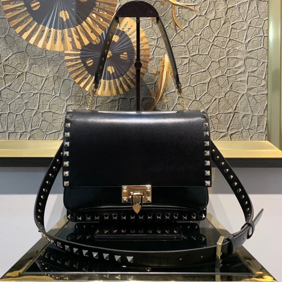 HOT SALE VALENTINO ROCKSTUD SMOOTH CALFSKIN CROSSBODY BAG