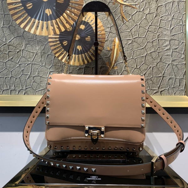 HOT SALE VALENTINO ROCKSTUD SMOOTH CALFSKIN CROSSBODY BAG