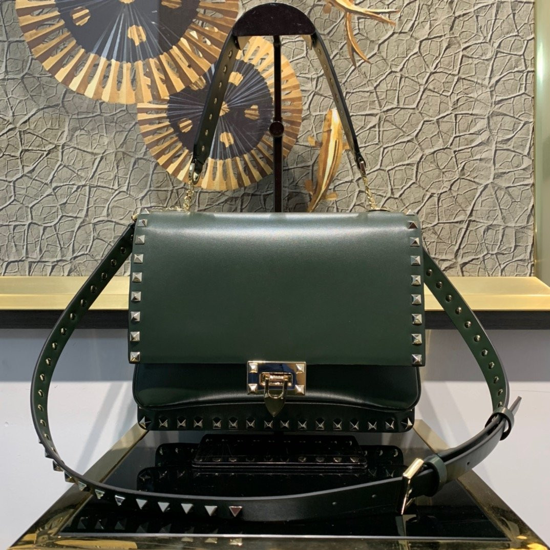 HOT SALE VALENTINO ROCKSTUD SMOOTH CALFSKIN CROSSBODY BAG