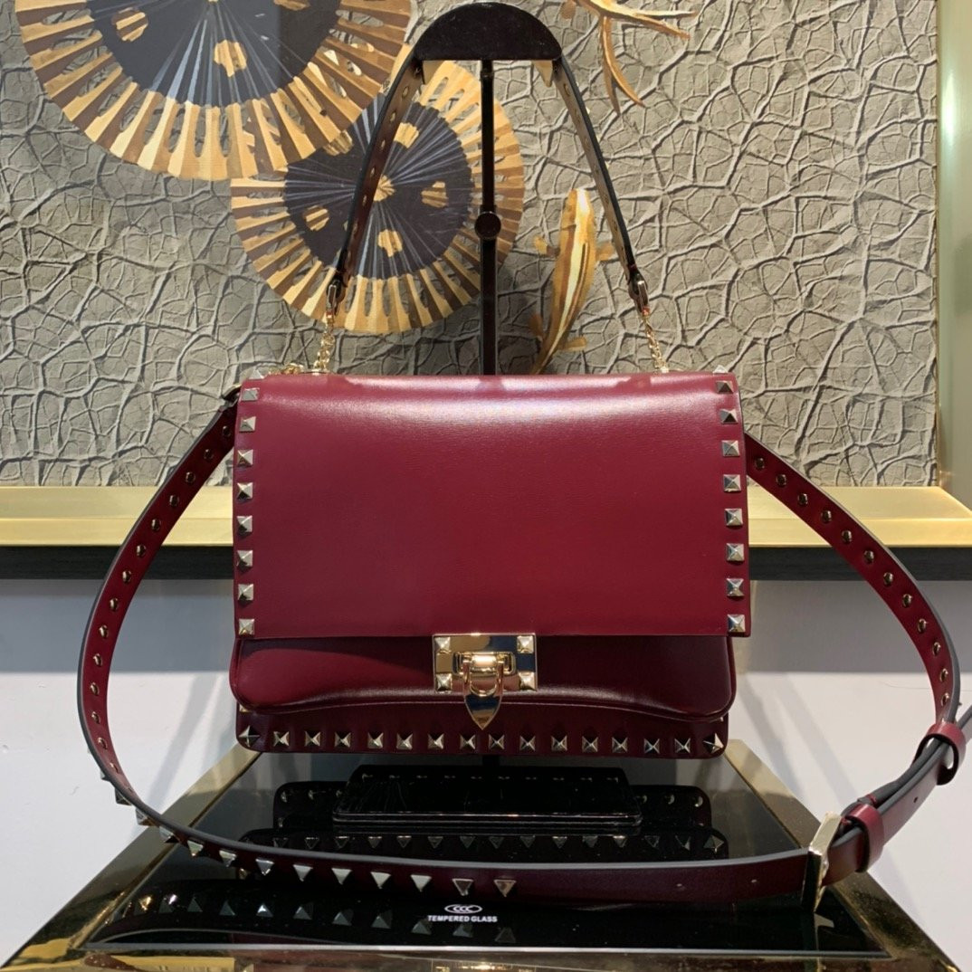 HOT SALE VALENTINO ROCKSTUD SMOOTH CALFSKIN CROSSBODY BAG