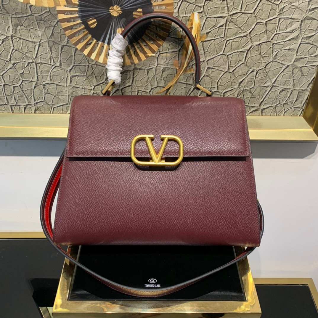 HOT SALE VALENTINO VSLING GRAINY CALFSKIN HANDBAG