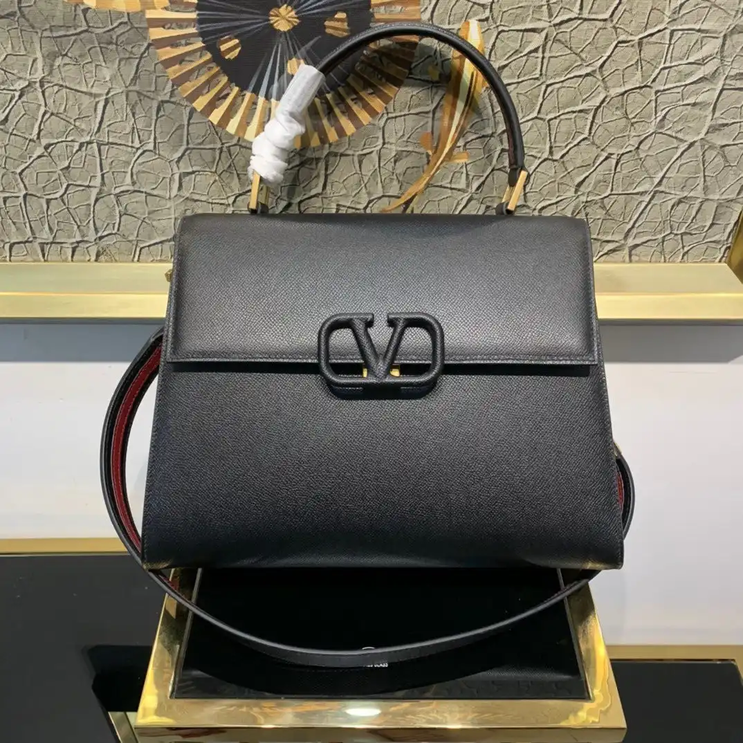 VALENTINO VSLING GRAINY CALFSKIN HANDBAG