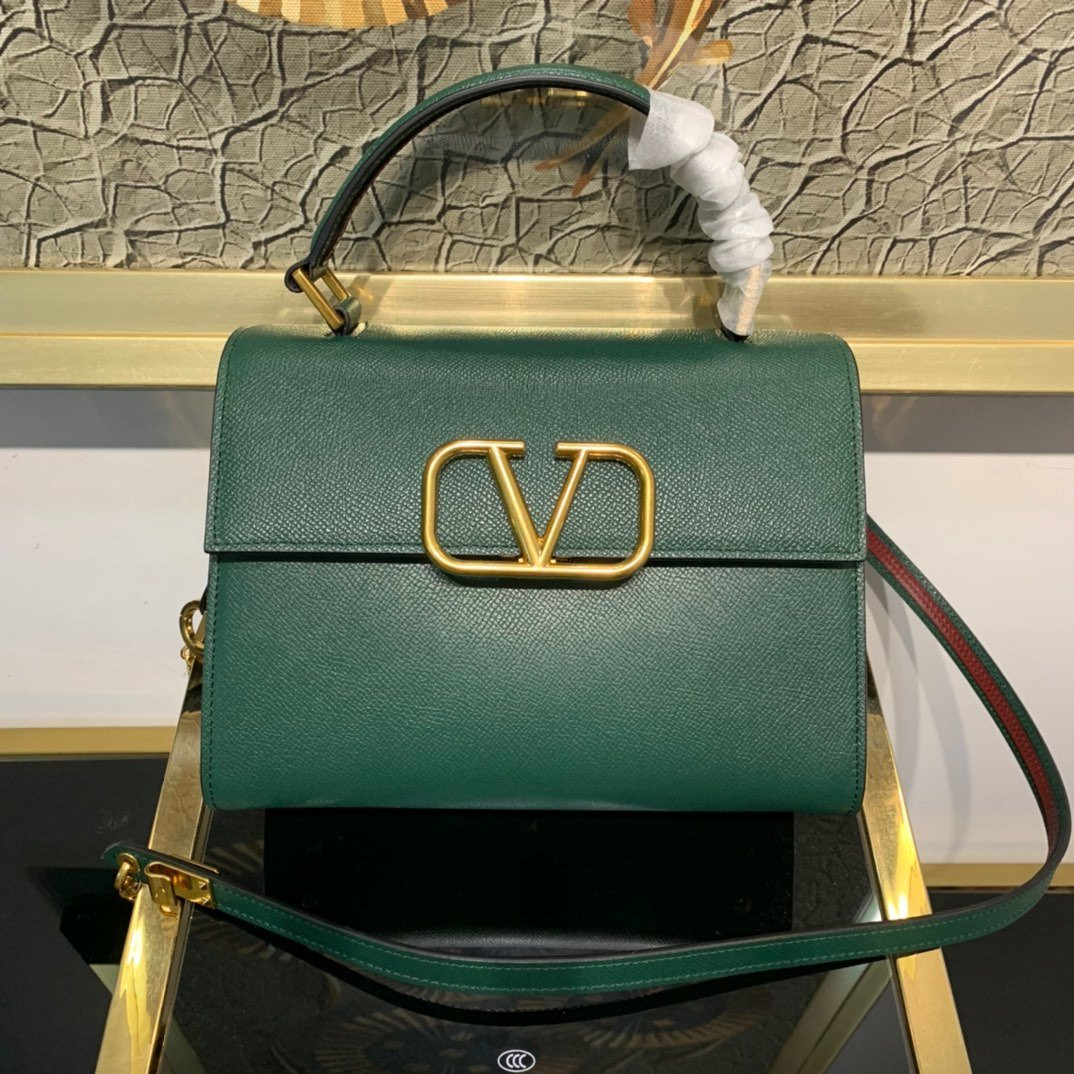 HOT SALE VALENTINO SMALL VSLING GRAINY CALFSKIN HANDBAG