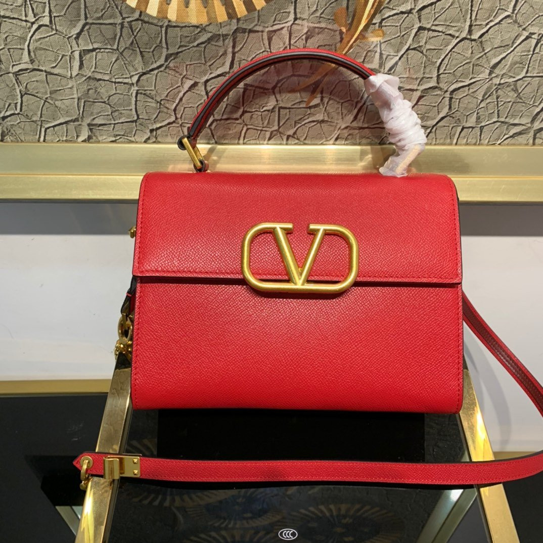 HOT SALE VALENTINO SMALL VSLING GRAINY CALFSKIN HANDBAG