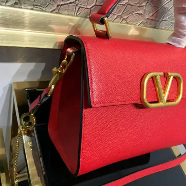 VALENTINO SMALL VSLING GRAINY CALFSKIN HANDBAG