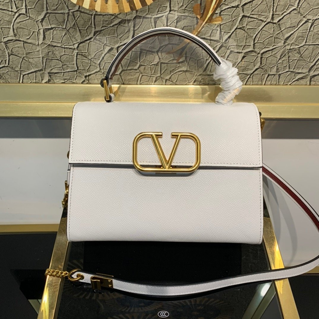 HOT SALE VALENTINO SMALL VSLING GRAINY CALFSKIN HANDBAG