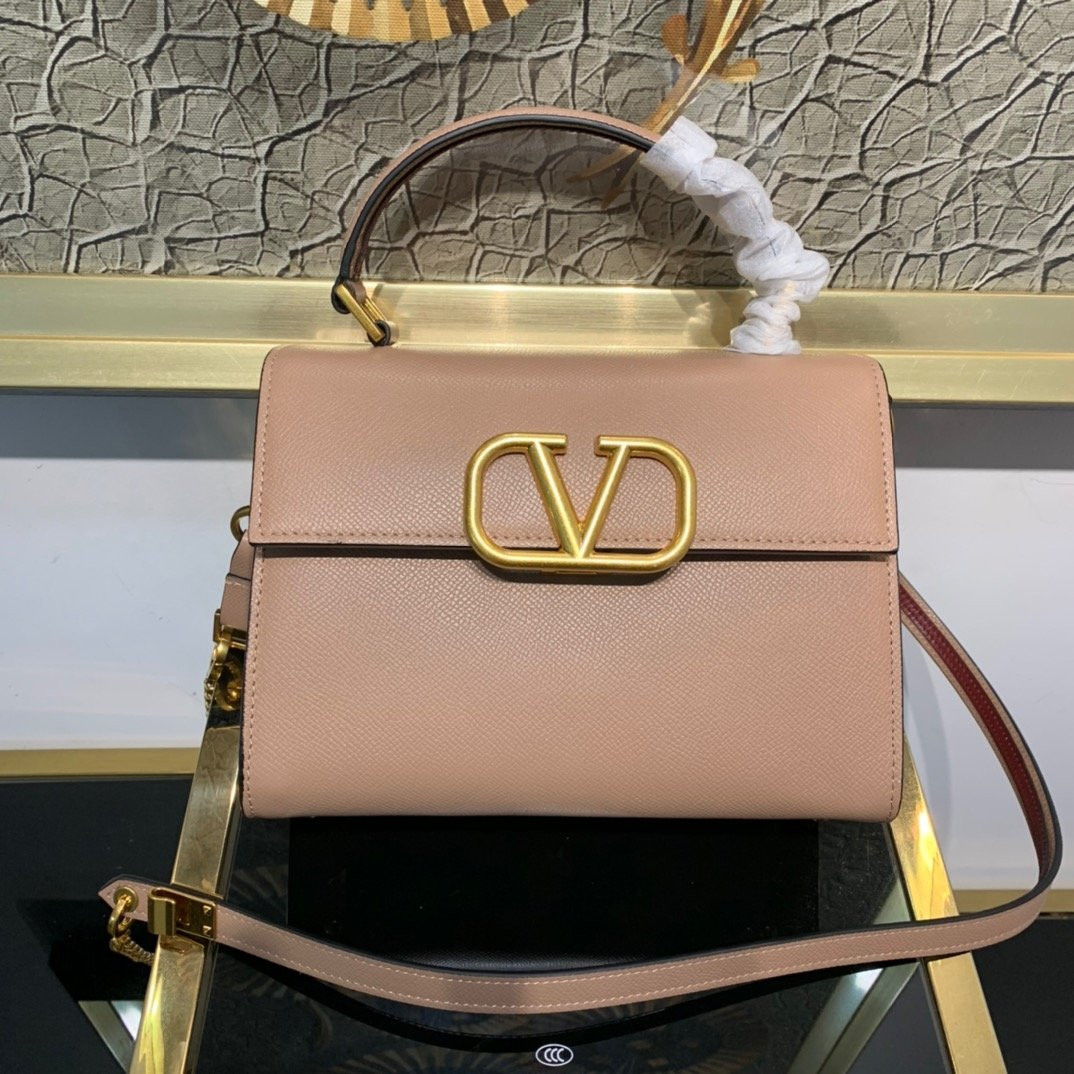 HOT SALE VALENTINO SMALL VSLING GRAINY CALFSKIN HANDBAG