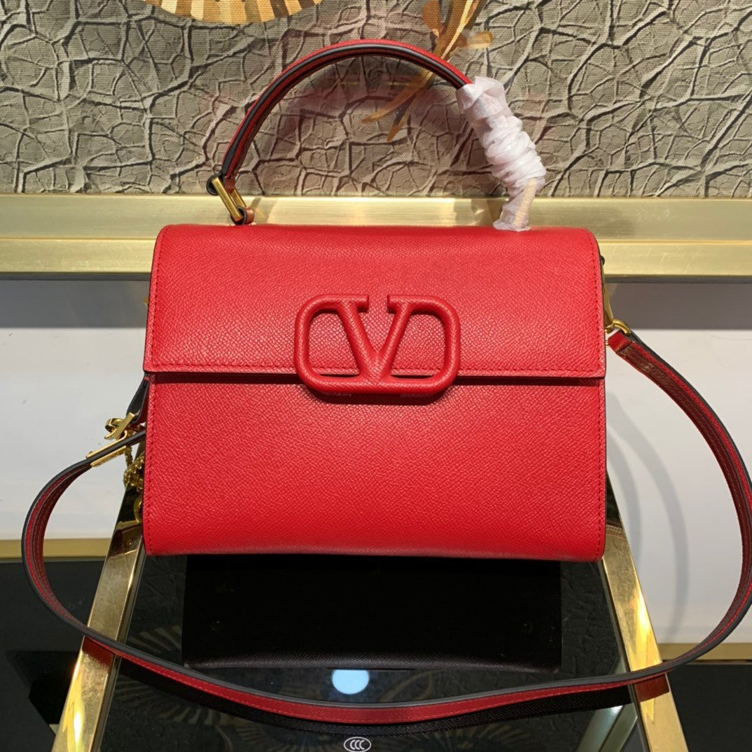 HOT SALE VALENTINO SMALL VSLING GRAINY CALFSKIN HANDBAG