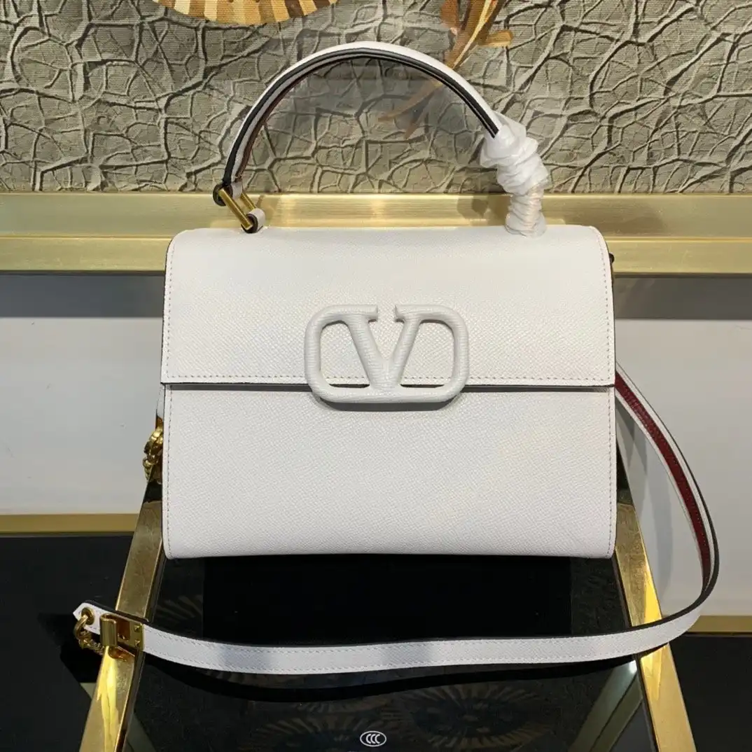 VALENTINO SMALL VSLING GRAINY CALFSKIN HANDBAG