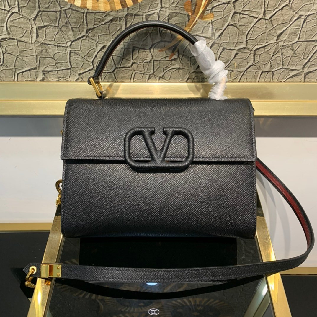 HOT SALE VALENTINO SMALL VSLING GRAINY CALFSKIN HANDBAG