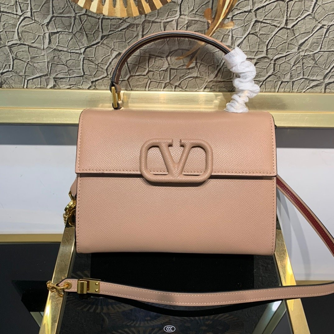 HOT SALE VALENTINO SMALL VSLING GRAINY CALFSKIN HANDBAG