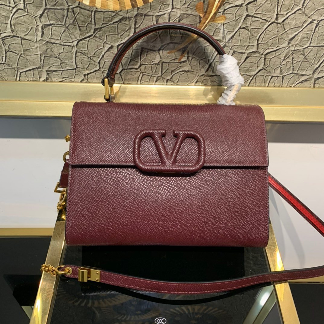 HOT SALE VALENTINO SMALL VSLING GRAINY CALFSKIN HANDBAG