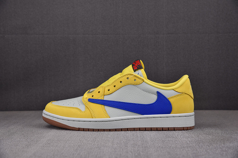 HOT SALE TRAVIS SCOTT AIR JORDAN 1 LOW OG CANARY DZ4137-700