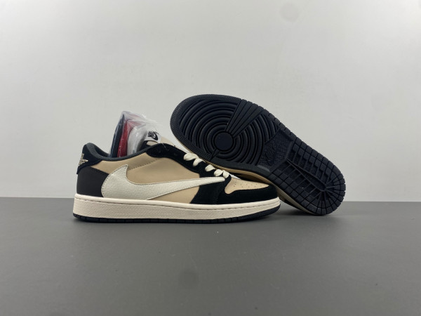 HOT SALE TRAVIS SCOTT X AIR JORDAN 1 LOW OG PALE VANILLA DM7866-201