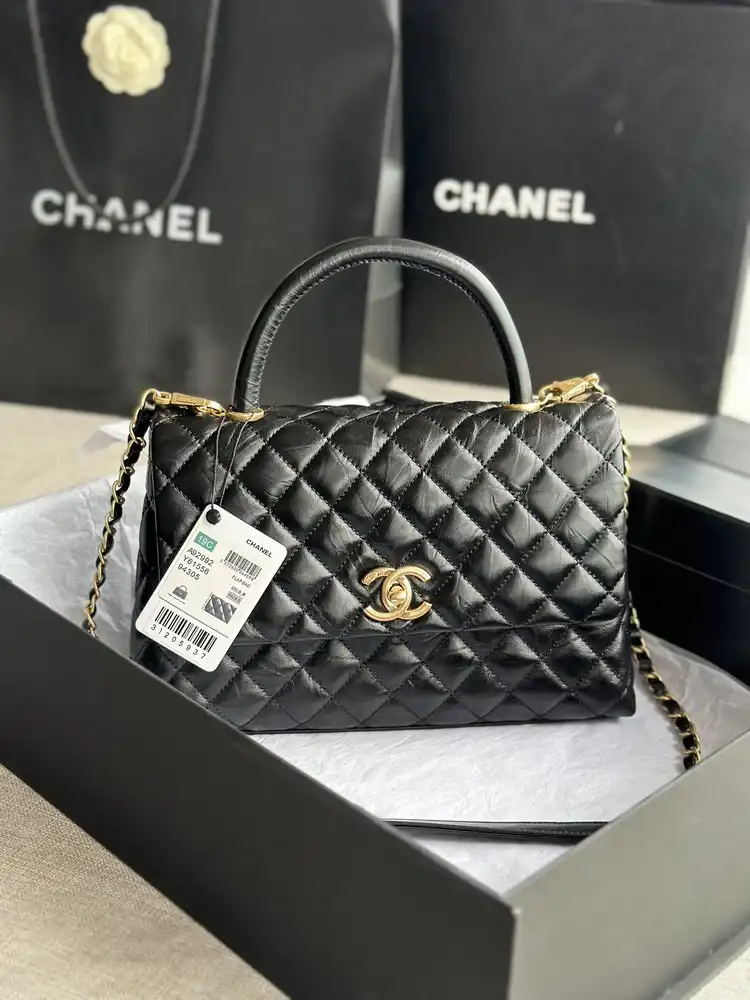 CHANEL LARGE FLAP BAG WITH TOP HANDLE