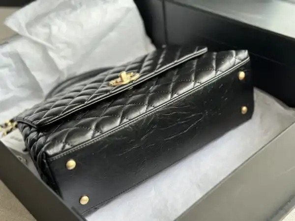 CHANEL LARGE FLAP BAG WITH TOP HANDLE