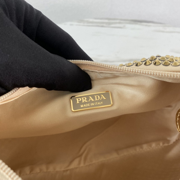 HOT SALE PRADA Satin mini-bag with artificial crystals