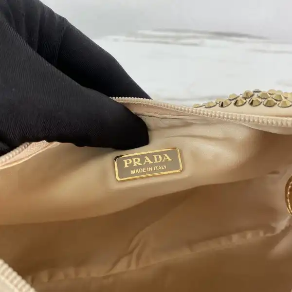 PRADA Satin mini-bag with artificial crystals