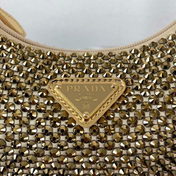 HOT SALE PRADA Satin mini-bag with artificial crystals