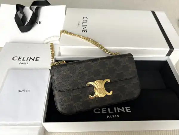 CELIN* CHAIN SHOULDER BAG TRIOMPHE