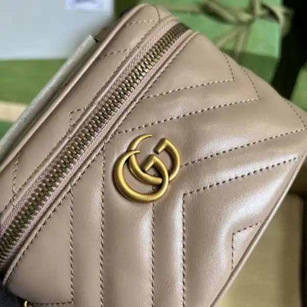 First bag ru GUCCI GG Marmont mini top handle bag