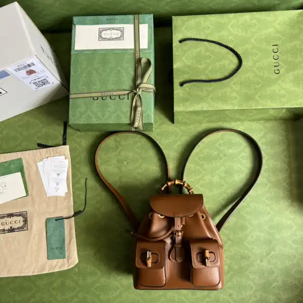 First bag ru GUCCI Bamboo small backpack