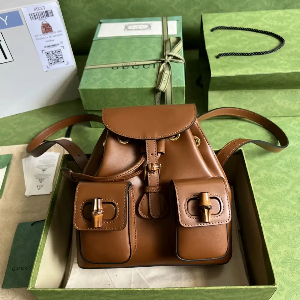 First bag ru GUCCI Bamboo small backpack