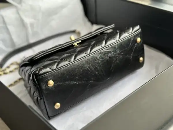 CHANEL FLAP BAG WITH TOP HANDLE