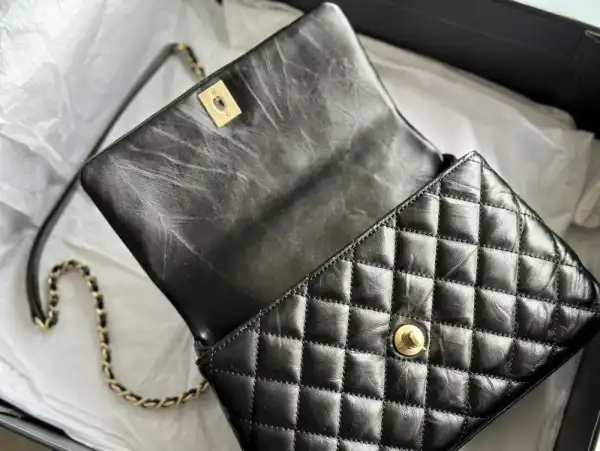 CHANEL FLAP BAG WITH TOP HANDLE