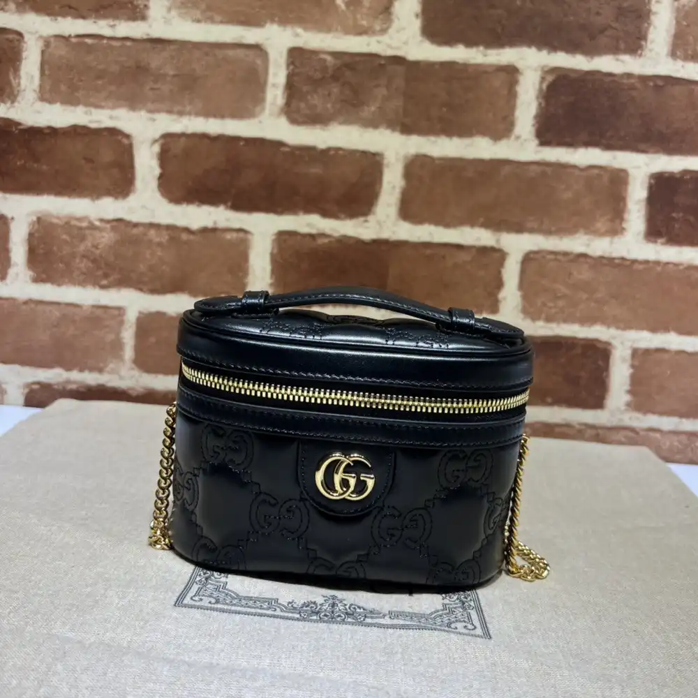 GUCCI GG Matelassé top handle mini bag