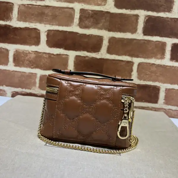 Affordable GUCCI GG Matelassé top handle mini bag