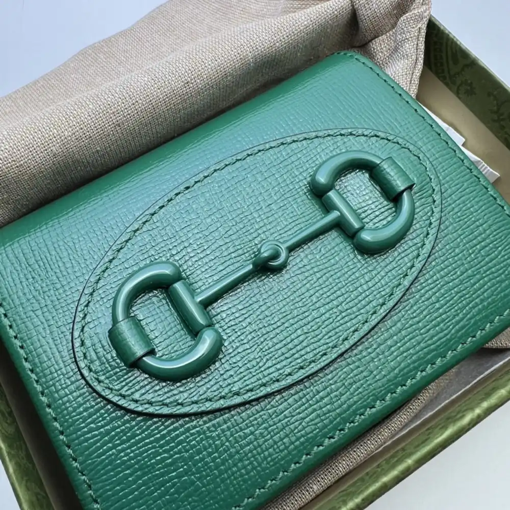 TO Gucci Horsebit 1955 card case wallet