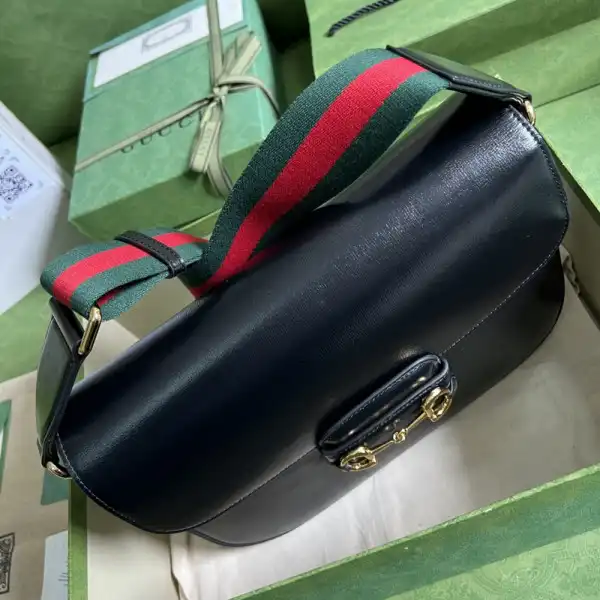 Affordable TO Gucci Horsebit 1955 patchwork shoulder bag