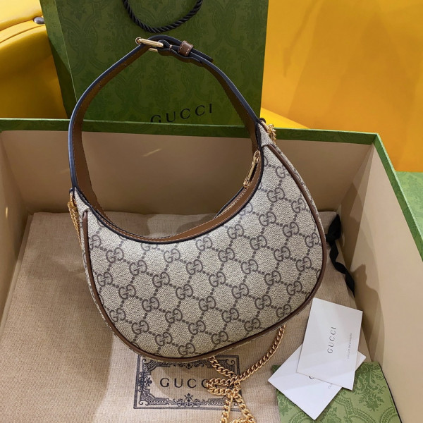 HOT SALE Gucci Half-moon-shaped mini bag with Interlocking G