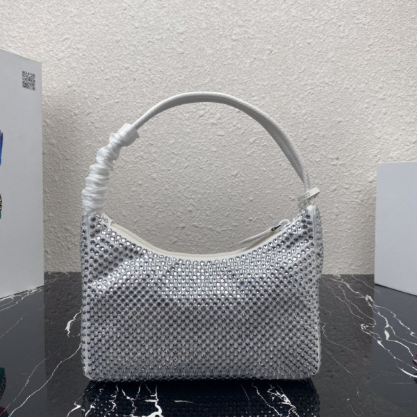 HOT SALE PRADA Satin mini-bag with artificial crystals