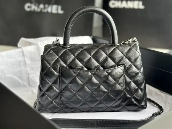 CHANEL FLAP BAG WITH TOP HANDLE