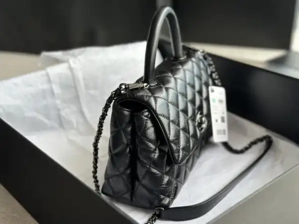 CHANEL FLAP BAG WITH TOP HANDLE