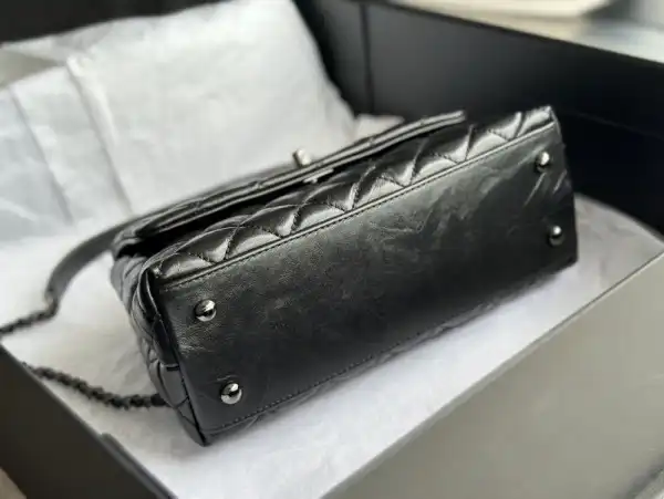 CHANEL FLAP BAG WITH TOP HANDLE