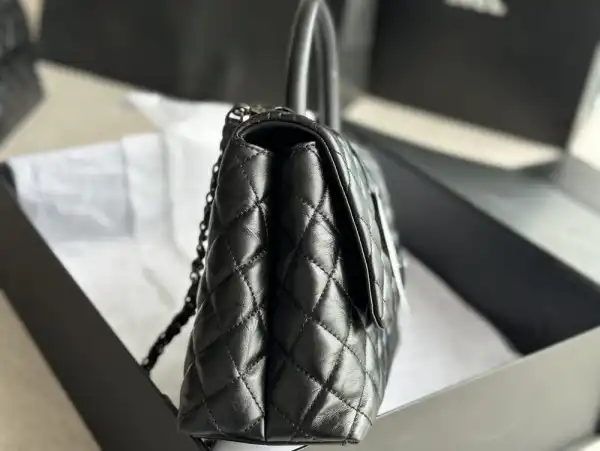 CHANEL LARGE FLAP BAG WITH TOP HANDLE