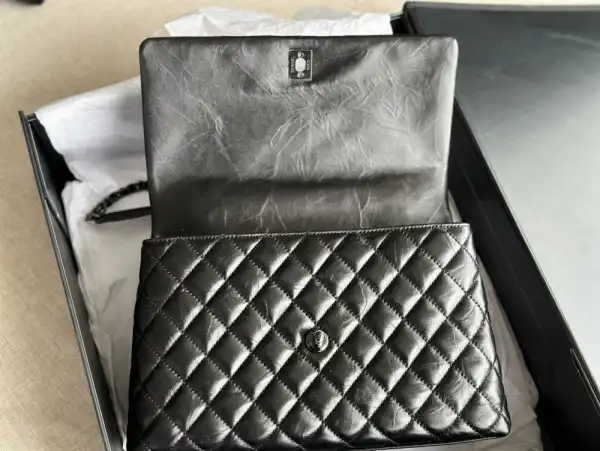 CHANEL LARGE FLAP BAG WITH TOP HANDLE